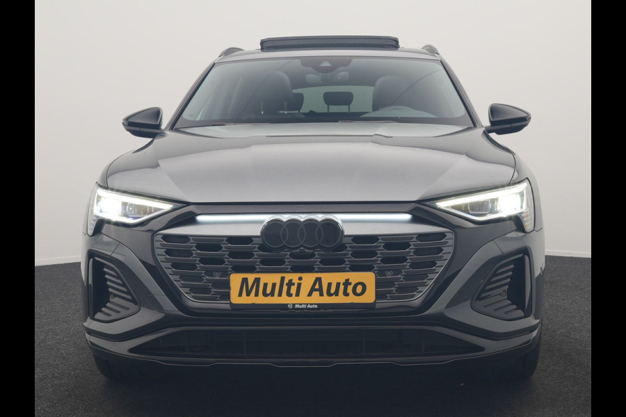 Audi Q8 e-tron 55 Quattro S Line 115 kWh 408pk Dealer O.H | Panodak | Luchtvering | Camera | Bang & Olufsen | Alcantara Sportstoelen Memory & Verwarmd | Sfeerverlichting | Cruise Control | DAB | Navigatie | Virtual | 21"L.M |