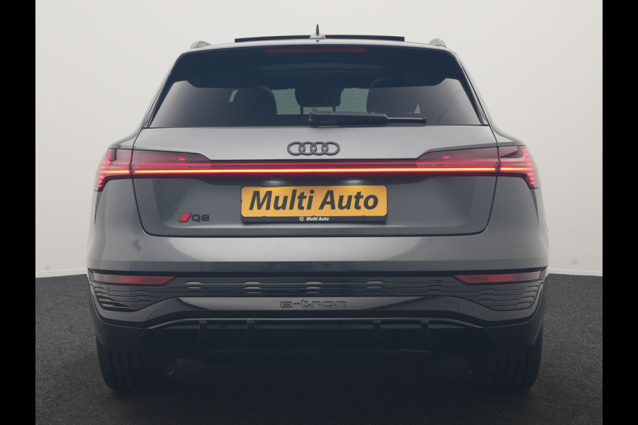 Audi Q8 e-tron 55 Quattro S Line 115 kWh 408pk Dealer O.H | Panodak | Luchtvering | Camera | Bang & Olufsen | Alcantara Sportstoelen Memory & Verwarmd | Sfeerverlichting | Cruise Control | DAB | Navigatie | Virtual | 21"L.M |