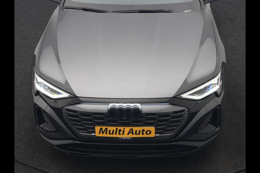 Audi Q8 e-tron 55 Quattro S Line 115 kWh 408pk Dealer O.H | Panodak | Luchtvering | Camera | Bang & Olufsen | Alcantara Sportstoelen Memory & Verwarmd | Sfeerverlichting | Cruise Control | DAB | Navigatie | Virtual | 21"L.M |