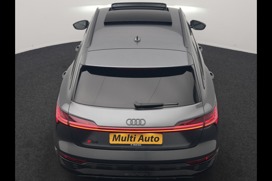 Audi Q8 e-tron 55 Quattro S Line 115 kWh 408pk Dealer O.H | Panodak | Luchtvering | Camera | Bang & Olufsen | Alcantara Sportstoelen Memory & Verwarmd | Sfeerverlichting | Cruise Control | DAB | Navigatie | Virtual | 21"L.M |