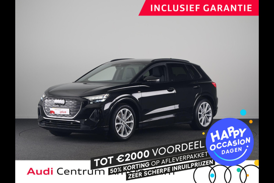Audi Q4 e-tron 40 Launch edition S Competition 77 kWh 204 pk | SOH 97,14% | Warmtepomp | Navigatie | Parkeersensoren | Achteruitrijcamera | Stoelverwarming | Sonos Geluidssysteem | Head-up display | S-Line |