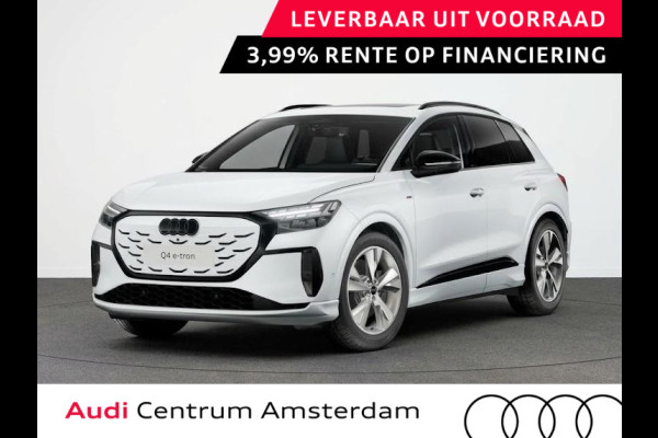 Audi Q4 e-tron S edition performance 82 kWh 286 pk | Glazen panoramadak | MMI bijrijdersdisplay | Techniekpakket plus | Trekhaak |