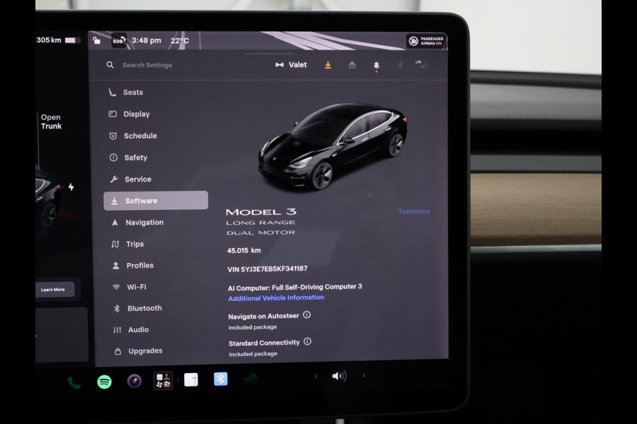 Tesla Model 3 Long Range AWD 75 kWh | SOH 90,7% | Panoramadak | Leder | Memory | Stoelverwarming | Camera | Park assist | Climate control