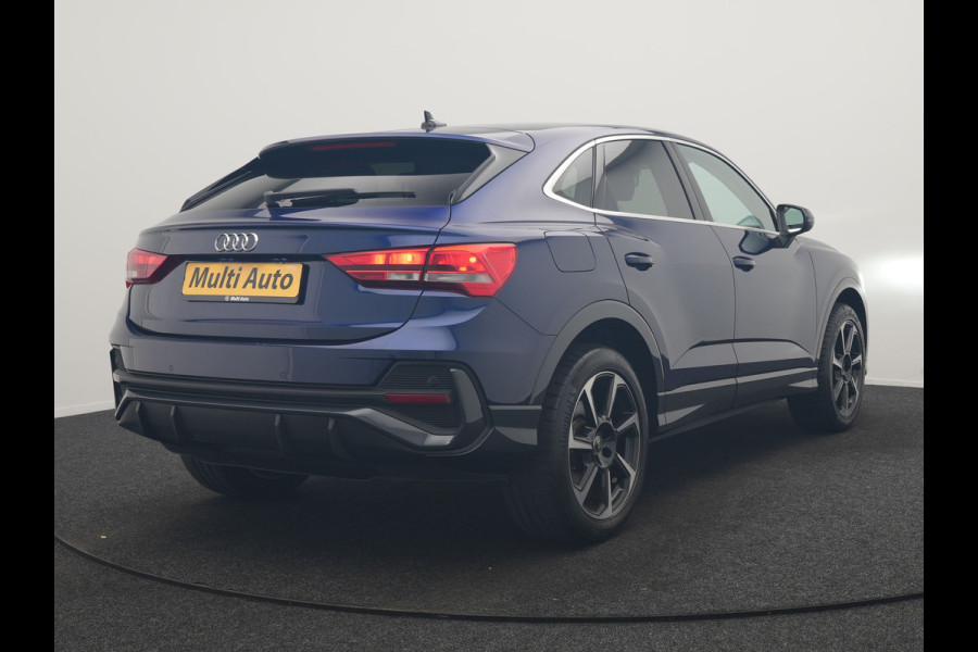 Audi Q3 Sportback 45 TFSI e Advanced Edition PHEV 245pk Dealer O.H | SOH 89,7% | Trekhaak Af Fabriek | Sportstoelen Memory & Verwarmd | Blis | Apple Carplay | DAB | Navigatie | Virtual | 19"L.M | Plug In Hybrid |